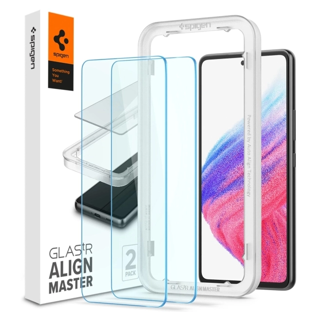 Защитное стекло SPIGEN для Galaxy A33 5G - AlignMaster GLAS.tR - Прозрачный - 2 шт - AGL04296