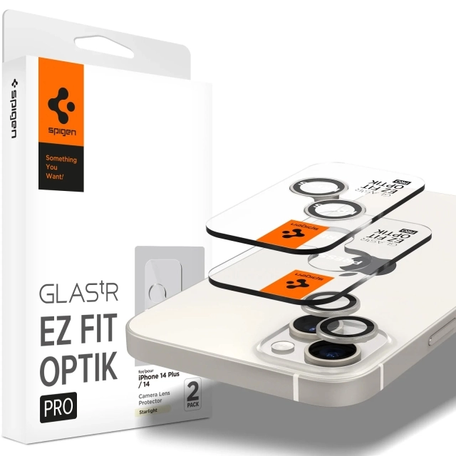 Защитное стекло для камеры SPIGEN для iPhone 14 Plus / 14 - GLAS.tR EZ Fit Optik Pro - Прозрачный - 2 шт - AGL05604