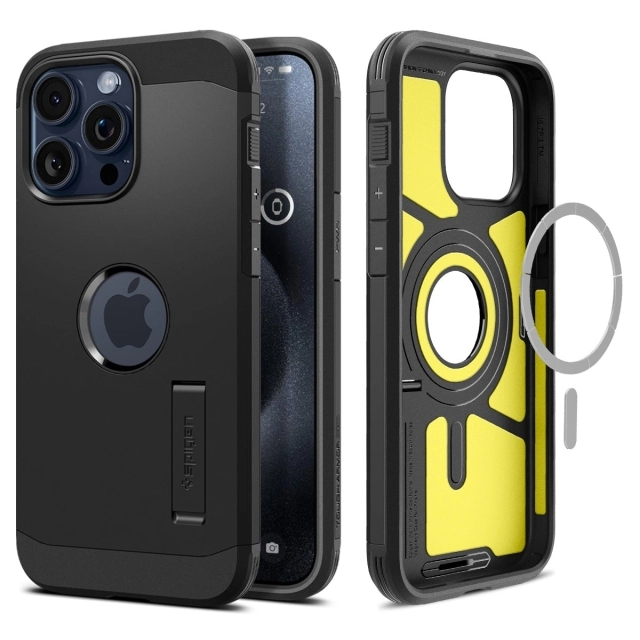 Чехол SPIGEN для iPhone 15 Pro Max - Tough Armor (MagFit) - Черный - ACS06594
