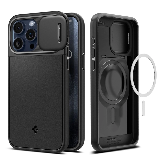 Чехол SPIGEN для iPhone 15 Pro - Optik Armor (MagFit) - Черный - ACS06738