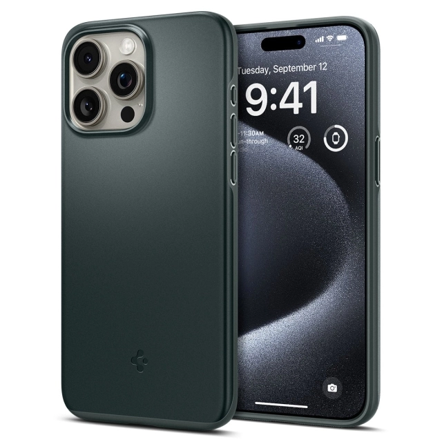 Чехол SPIGEN для iPhone 15 Pro - Thin Fit - Зеленый - ACS06690