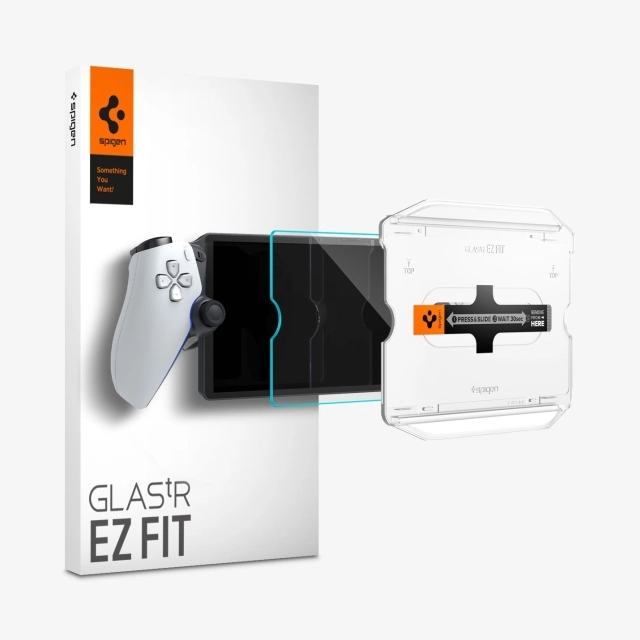 Защитное стекло SPIGEN для PlayStation Portal Remote Player - Glas.tR EZ Fit - Прозрачный - 1 шт - AGL07183