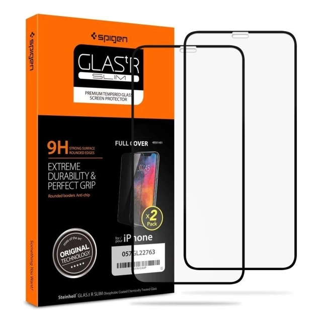 Защитное стекло SPIGEN для iPhone 11 Pro - GLAS.tR Full Cover - Черный - 2 шт - 057GL23120