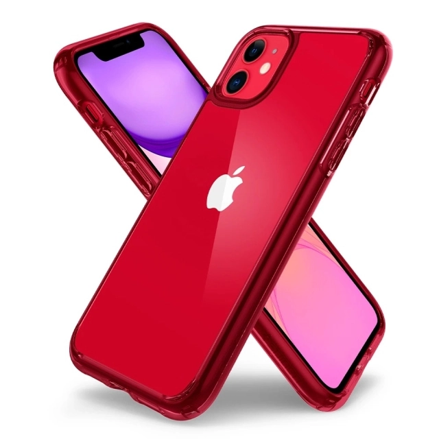 Чехол SPIGEN для iPhone 11 - Ultra Hybrid - Красный - ACS00405