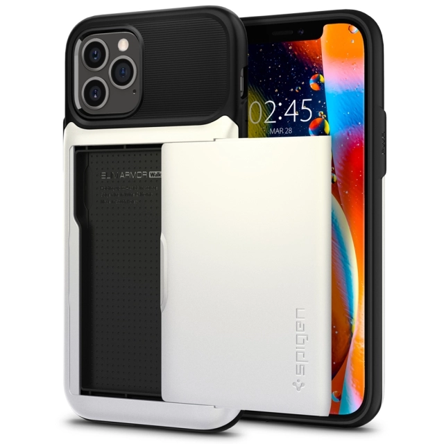 Чехол SPIGEN для iPhone 12 Pro / iPhone 12 - Slim Armor Wallet - Белый - ACS01530