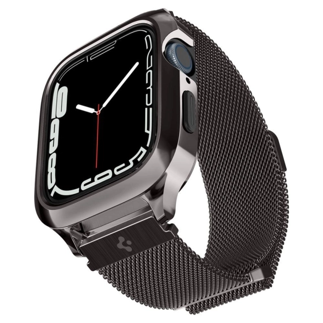 Чехол с ремешком SPIGEN для Apple Watch (45/44 mm) - Metal Fit Pro - Темно-серый - ACS04585