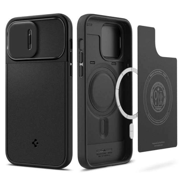 Чехол SPIGEN для iPhone 14 Pro - Optik Armor (MagFit) - Черный - ACS04993