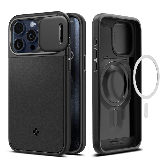 Чехол SPIGEN для iPhone 15 Pro - Optik Armor (MagFit) - Черный - ACS07184