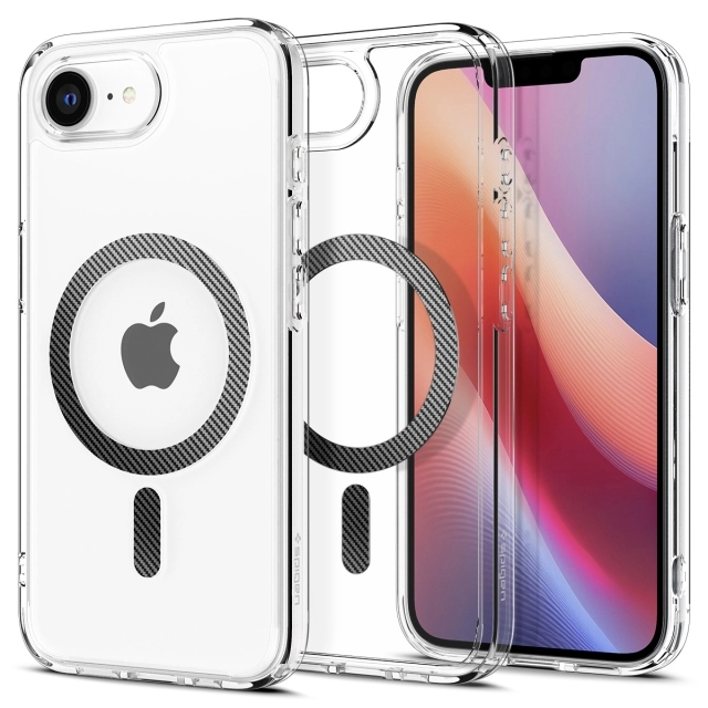 Чехол SPIGEN для iPhone 16e - Ultra Hybrid MagSafe - Прозрачное Карбон - ACS09140