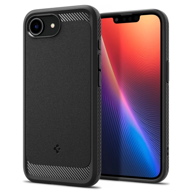 Чехол SPIGEN для iPhone 16e - Rugged Armor MagSafe - Матовый чёрный - ACS09152