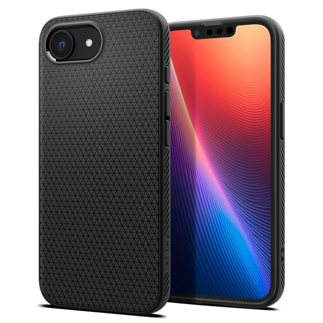 Чехол SPIGEN для iPhone 16e - Liquid Air - Матовый чёрный - ACS09161