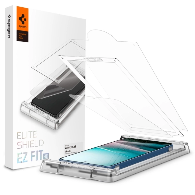 Защитное стекло SPIGEN для Galaxy S25 - EliteShield EZ Fit HD - 1 шт - Прозрачный - AFL09091
