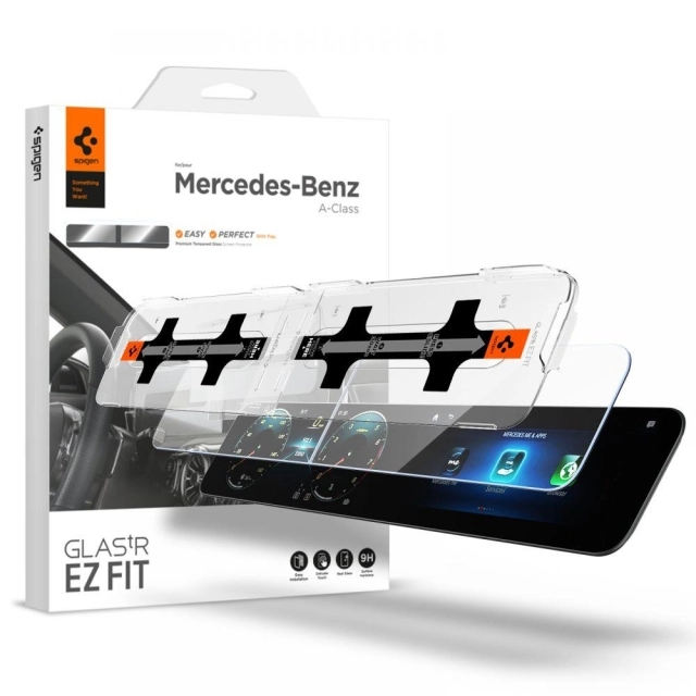 Защитное стекло SPIGEN для Mercedes A-Class (2018-2022) - GLAS.tR EZ Fit - Прозрачный - 1 шт - AGL03631