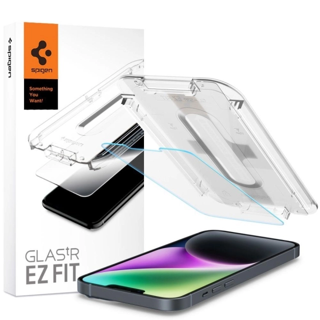 Защитное стекло SPIGEN для iPhone 14 / 13 Pro / 13 - GLAS.tR EZ Fit - Прозрачный - 1 шт - AGL03724