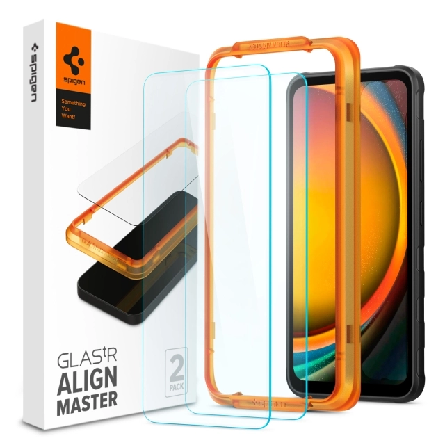 Защитное стекло SPIGEN для Galaxy Xcover 7 - Glas.tR AlignMaster - Прозрачный - 2 шт - AGL07581