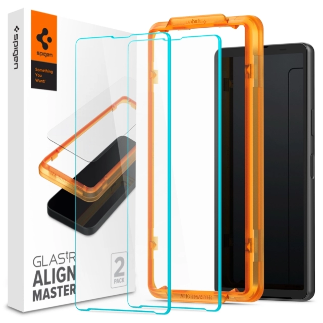 Защитное стекло SPIGEN для Sony Xperia 10 V - Glas.tR Align Master - Прозрачный - 2 шт - AGL06429