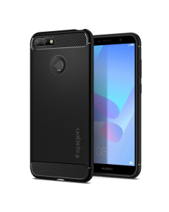 Прочный чехол Spigen для Huawei Y6 Prime 2018 / Enjoy 8e - Rugged Armor - Черный - L30CS24128
