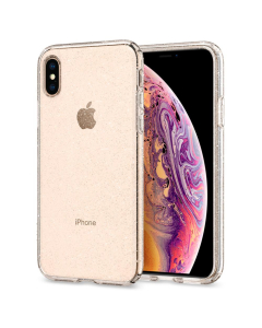 Чехол-капсула Spigen для iPhone X / XS - Liquid Crystal Glitter - Прозрачный кварц - 063CS25111