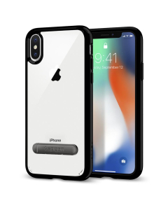 Гибридный чехол с подставкой Spigen для iPhone X / XS - Ultra Hybrid S - Черный оникс - 057CS22134