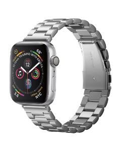 Ремешок Spigen для Apple Watch (49/45/44/42 mm) - Watch Band Modern Fit - Серебристый - 062MP25404
