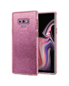 Чехол-капсула Spigen для Galaxy Note 9 - Liquid Crystal Glitter - Розовый кварц - 599CS24571
