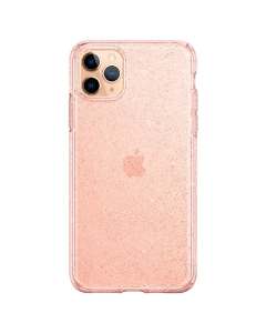 Чехол-капсула Spigen для iPhone 11 Pro Max - Liquid Crystal Glitter - Розовый кварц - 075CS27132