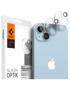 Защитное стекло для камеры Spigen для iPhone 14 / 14 Plus - Optik Lens Protector - Прозрачный - 2 шт - AGL05229