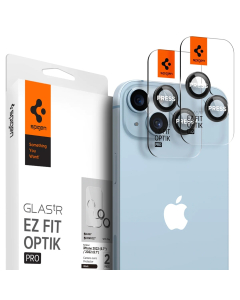 Защитное стекло для камеры Spigen для iPhone 14 / 14 Plus - Optik Pro Lens Protector - Черный - 2 шт - AGL05213