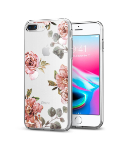 Чехол-капсула Spigen для iPhone 8 Plus / 7 Plus - Liquid Crystal Aquarelle - Роза - 055CS22621