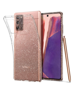 Чехол-капсула Spigen для Galaxy Note 20 - Liquid Crystal Glitter - Прозрачный кварц - ACS01416