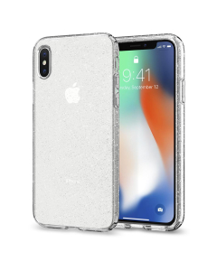 Чехол-капсула Spigen для iPhone X / XS - Liquid Crystal Glitter - Прозрачный кварц - 057CS22122