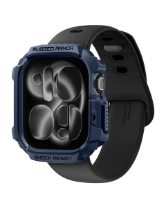 Чехол Spigen для Apple Watch 11 (42 mm) - Rugged Armor 2 - Синий - ACS10492