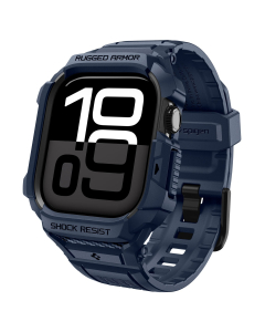 Чехол с ремешком Spigen для Apple Watch 11 (42 mm) - Rugged Armor Pro 2 - Синий - ACS10495