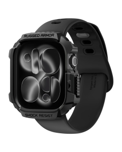 Чехол Spigen для Apple Watch 11 (46 mm) - Rugged Armor 2 - Черный - ACS10499