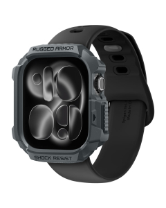 Чехол Spigen для Apple Watch 11 (46 mm) - Rugged Armor 2 - Темно-серый - ACS10500