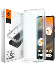 Защитное стекло Spigen для Pixel 6a - AlignMaster GLAS.tR - Прозрачный - 2 шт - AGL04695