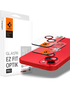 Защитное стекло для камеры Spigen для iPhone 14 Plus / 14 - GLAS.tR EZ Fit Optik Pro - Красный - 2 шт - AGL05605