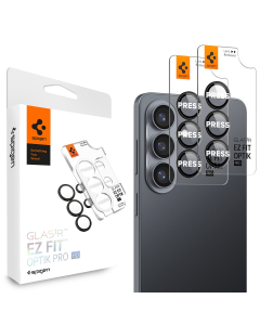 Защитное стекло на камеру Spigen для Galaxy S26 Plus - GLAS.tR EZ Fit Optik Pro HD - 2 шт - Черный - AGL11088