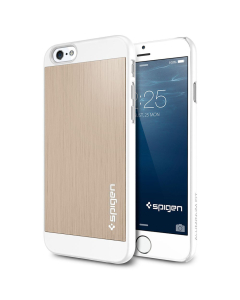 Алюминиевый чехол Spigen для iPhone 6s / 6 - Aluminum Fit - Шампань - SGP10945
