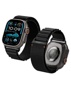 Ремешок Spigen для Apple Watch (49/46/45/44 mm) - Fabric Band (hook) - Черный - AMP10144