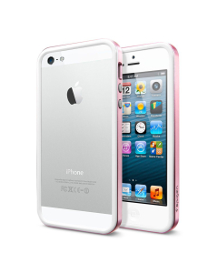 Бампер Spigen для iPhone SE / 5s / 5 - Neo Hybrid EX Metal - Розовый - SGP09659
