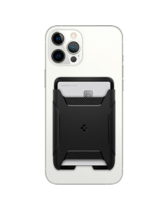 Кардхолдер Spigen для iPhone 12 Pro Max - MagSafe Rugged Armor - Черный - AFA03363