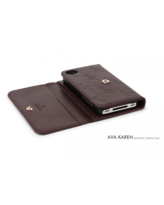 Чехол-бумажник Spigen для iPhone 4s / 4 - Ava Karen - Темно-коричневый - SGP08522