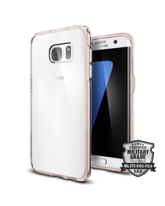 Чехол-гибрид Spigen для Galaxy S7 Edge - Ultra Hybrid - Розовый - 556CS20035