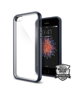 Чехол-гибрид Spigen для iPhone SE / 5s / 5 - Ultra Hybrid - Синевато-серый - 041CS20248