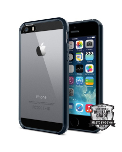 Чехол-гибрид Spigen для iPhone SE / 5s / 5 - Ultra Hybrid - Синевато-серый - SGP10711
