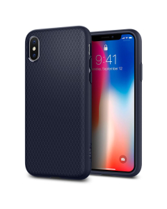 Чехол-капсула Spigen для iPhone X / XS - Liquid Air - Синий - 057CS22124