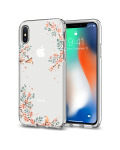 Чехол-капсула Spigen для iPhone X / XS - Liquid Crystal Blossom - Природа - 057CS22655