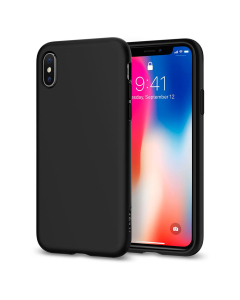 Чехол-капсула Spigen для iPhone X / XS - Liquid Crystal - Черный-матовый - 057CS22119