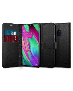 Чехол-книжка Spigen для Galaxy A40 - Wallet S - Черный - 618CS26246